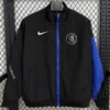 Chelsea 2025/26 Black Blue Windbreaker - Front View - KFCool – Football Jerseys & Soccer Kits Store Chelsea 2025/26 Black Blue Windbreaker - Front View | KFCOOL