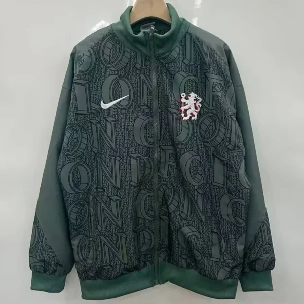 Chelsea 2025/26 Green Windbreaker - Front View - KFCool – Football Jerseys & Soccer Kits Store Chelsea 2025/26 Green Windbreaker - Front View | KFCOOL