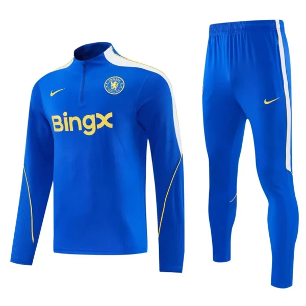 Chelsea 2026/27 Blue Half Pull Tracksuit - Front View - KFCool – Football Jerseys & Soccer Kits Store Chelsea 2026/27 Blue Half Pull Tracksuit - Front View | KFCOOL