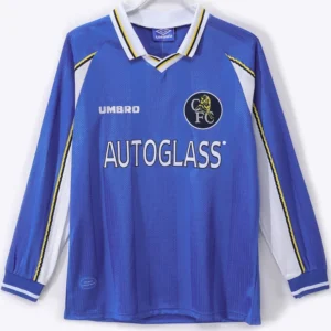 Chelsea 1997/99 Retro Home Long Sleeve Jersey Fan Version - Front View Chelsea 1997/99 Retro Home Long Sleeve Jersey Fan Version - Front View | KFCOOL