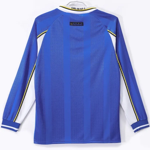 Chelsea 1997/99 Retro Home Long Sleeve Jersey Fan Version - Back View Chelsea 1997/99 Retro Home Long Sleeve Jersey Fan Version - Back View | KFCOOL