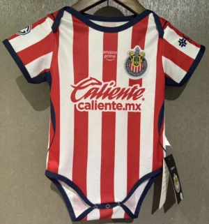 Chivas 2026/27 Home Baby Bodysuit - Front View Chivas 2026/27 Home Baby Bodysuit - Front View | KFCOOL