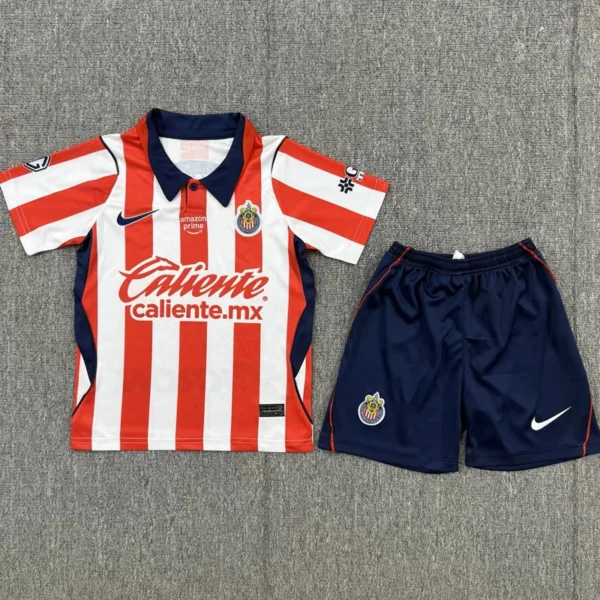 Chivas 2026/27 Home Kids Kit Fan Version - Front View | KFCOOL