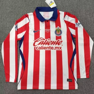 Chivas 2026/27 Home Long Sleeve Jersey Fan Version - Front View Chivas 2026/27 Home Long Sleeve Jersey Fan Version - Front View | KFCOOL