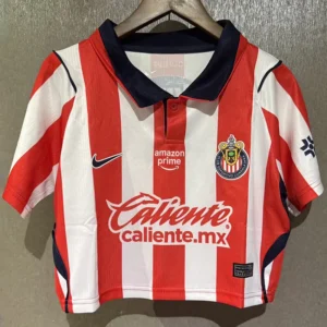 Chivas 2026/27 Home Women Crop Jersey Fan Version - Front View Chivas 2026/27 Home Women Crop Jersey Fan Version - Front View | KFCOOL