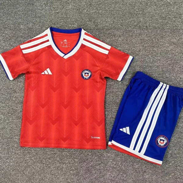 Chile 2026/27 Home Kids Kit Fan Version - Front View | KFCOOL