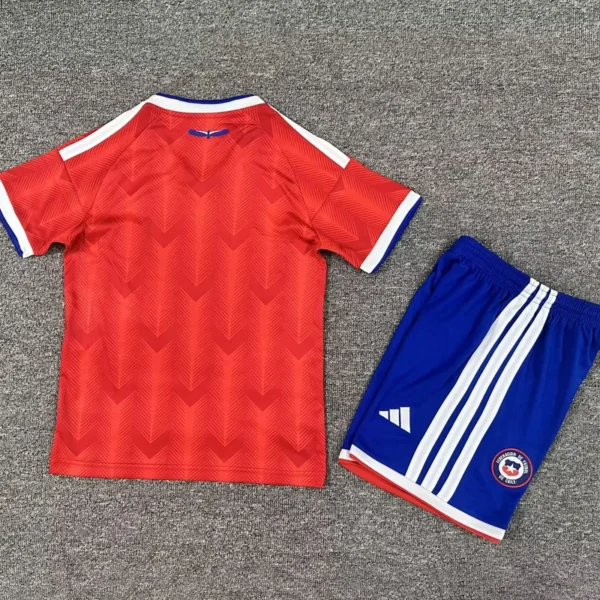 Chile 2026/27 Home Kids Kit Fan Version - Back View | KFCOOL