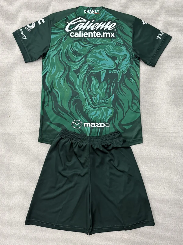 Club León 2026/27 Home Kids Kit Fan Version - Back View Club León 2026/27 Home Kids Kit Fan Version - Back View | KFCOOL