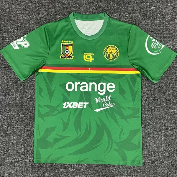 Cameroon 2025/26 Green Training Shirt - Front View | KFCOOL