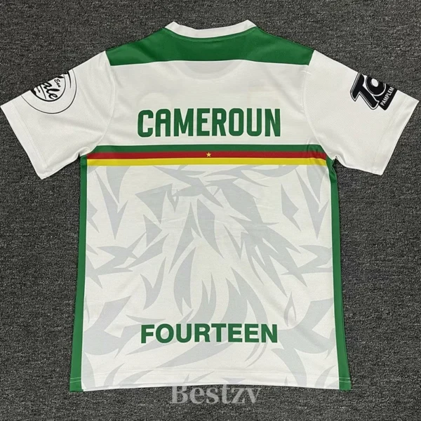 Cameroon 2025/26 White Training Shirt - Back View | KFCOOL