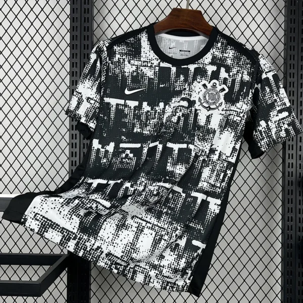 Corinthians 2026/27 Grey Black Training Shirt - Front View | KFCOOL