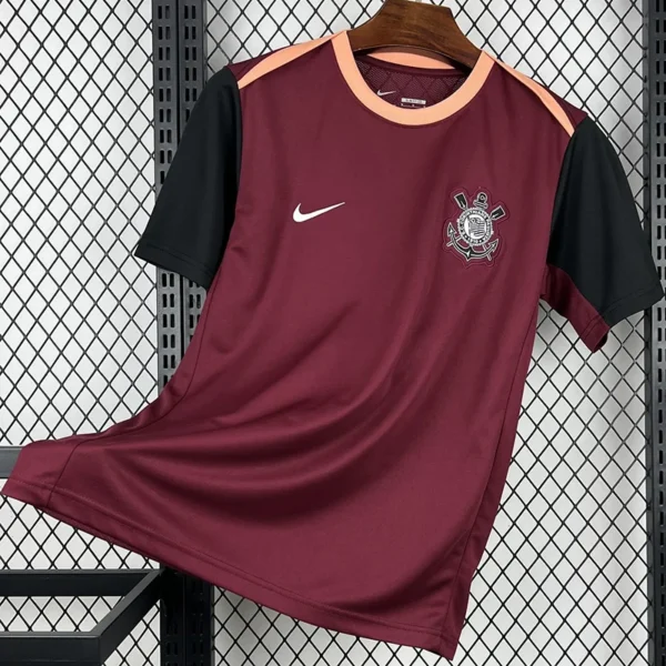 Corinthians 2026/27 Brown Red Training Shirt - Front View | KFCOOL