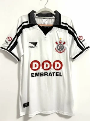 Corinthians 1998/99 Retro Home White Jersey Fan Version - Front View | KFCOOL