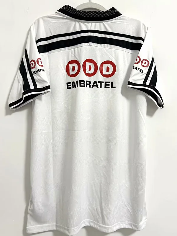 Corinthians 1998/99 Retro Home White Jersey Fan Version - Back View | KFCOOL