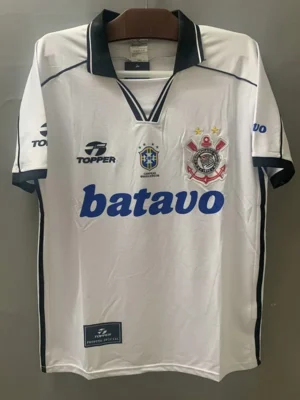 Corinthians 1999/00 Retro Home Jersey Fan Version - Front View | KFCOOL
