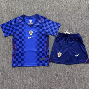 Croatia 2026/27 Away Kids Kit Fan Version - Front View Croatia 2026/27 Away Kids Kit Fan Version - Front View | KFCOOL