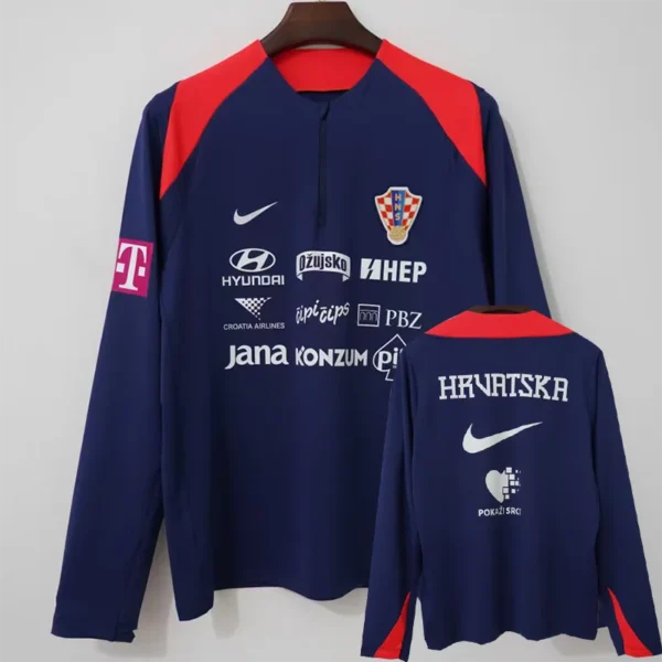 Croatia 2026/27 Half Pull Tracksuit - Front View - KFCool – Football Jerseys & Soccer Kits Store Croatia 2026/27 Half Pull Tracksuit - Front View | KFCOOL