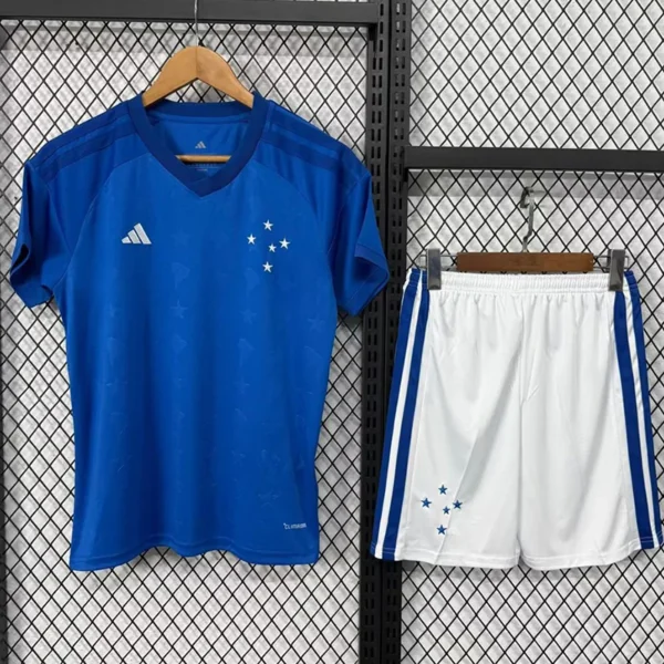 Cruzeiro 2026/27 Home Kids Kit Fan Version - Front View Cruzeiro 2026/27 Home Kids Kit Fan Version - Front View | KFCOOL