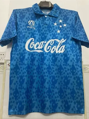 Cruzeiro 1993/94 Retro Home Jersey Fan Version - Front View | KFCOOL