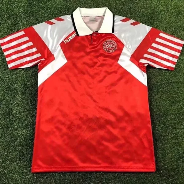 Denmark 1992/93 Retro Home Jersey Fan Version - Front View | KFCOOL
