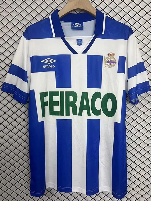 Deportivo La Coruna 1994/95 Retro Home Jersey Fan Version - Front View | KFCOOL