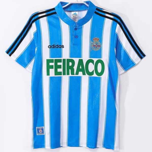 Deportivo La Coruna 1997/98 Retro Home Jersey Fan Version - Front View | KFCOOL