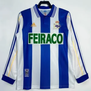 Deportivo La Coruna 1999/00 Retro Home Long Sleeve Jersey Fan Version - Front View | KFCOOL