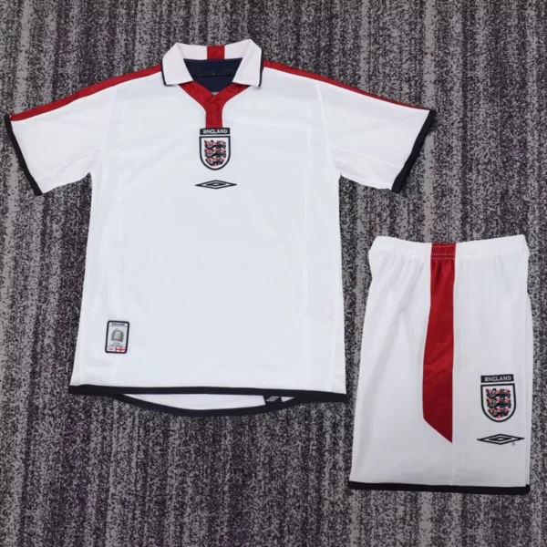 England 2004/05 Retro Home Kids Kit Fan Version - Front View | KFCOOL