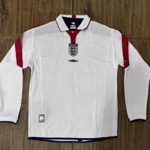 England 2004/05 Retro Home Long Sleeve Jersey Fan Version - Front View England 2004/05 Retro Home Long Sleeve Jersey Fan Version - Front View | KFCOOL