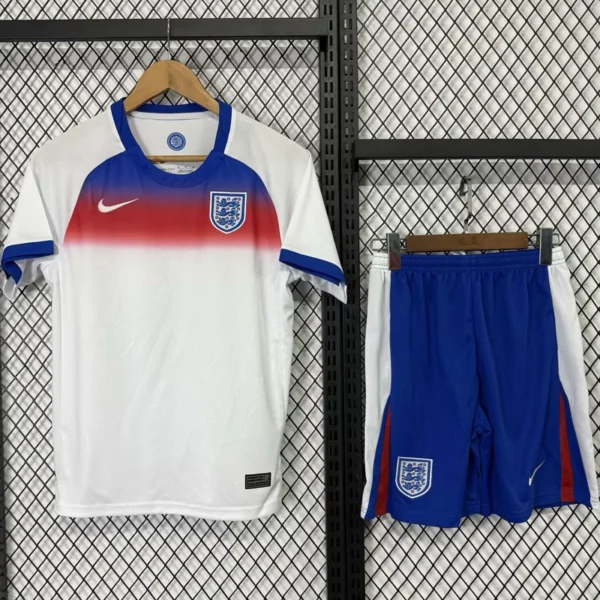 England 2025/26 Home Kids Kit Fan Version - Front View - KFCool – Football Jerseys & Soccer Kits Store England 2025/26 Home Kids Kit Fan Version - Front View | KFCOOL