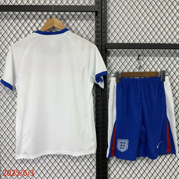 England 2025/26 Home Kids Kit Fan Version - Back View - KFCool – Football Jerseys & Soccer Kits Store England 2025/26 Home Kids Kit Fan Version - Back View | KFCOOL