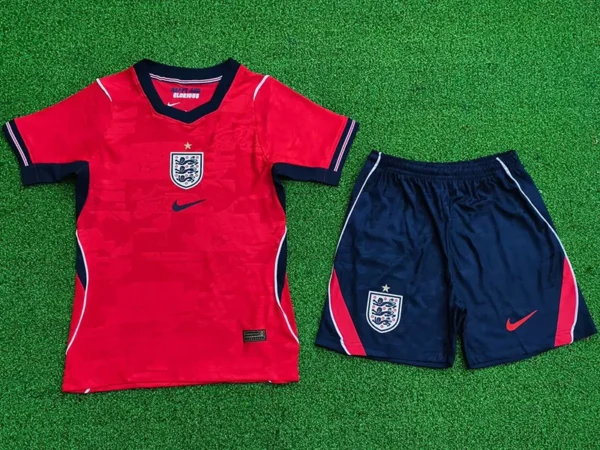 England 2026/27 Away Kids Kit Player Version - Back View | KFCOOL
