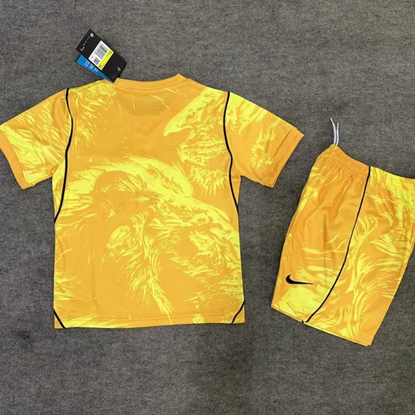 England 2026/27 Goalkeeper Yellow Kids Kit Fan Version - Back View | KFCOOL