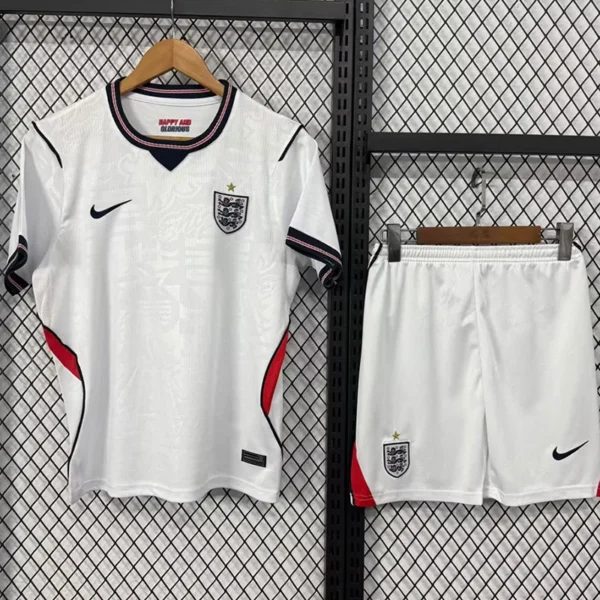 England 2026/27 Home Kids Kit Fan Version - Front View | KFCOOL
