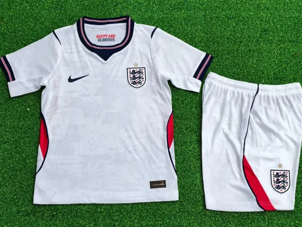 England 2026/27 Home Kids Kit Player Version - Detail View 3 | KFCOOL
