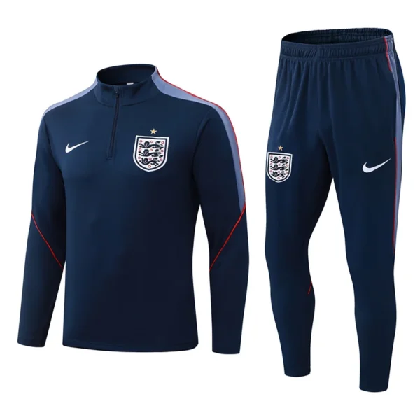 England 2026/27 Royal Blue Half Pull Tracksuit - Front View | KFCOOL