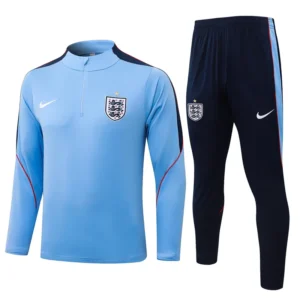 England 2026/27 Sky Blue Half Pull Tracksuit - Front View England 2026/27 Sky Blue Half Pull Tracksuit - Front View | KFCOOL