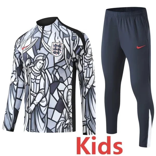 England 2026/27 Kids Half Pull Tracksuit - Front View | KFCOOL