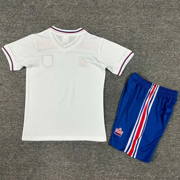 England 1982/83 Retro Home Kids Kit Fan Version - Back View - KFCool – Football Jerseys & Soccer Kits Store England 1982/83 Retro Home Kids Kit Fan Version - Back View | KFCOOL