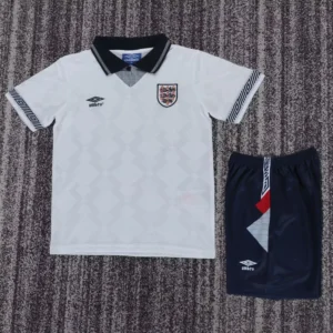 England 1990/91 Retro Home Kids Kit Fan Version - Front View England 1990/91 Retro Home Kids Kit Fan Version - Front View | KFCOOL