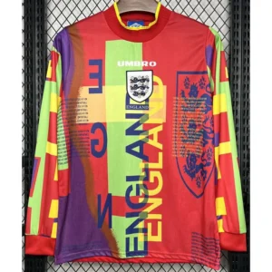 England 1996/97 Retro Goalkeeper Long Sleeve Jersey Fan Version - Front View | KFCOOL