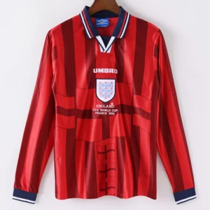 England 1998/99 Retro Away Long Sleeve Jersey Fan Version - Front View England 1998/99 Retro Away Long Sleeve Jersey Fan Version - Front View | KFCOOL