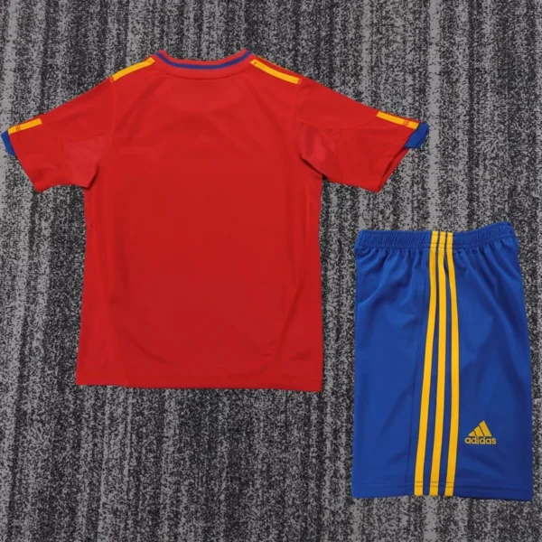 Spain 2010/11 Retro Home Kids Kit Fan Version - Back View | KFCOOL