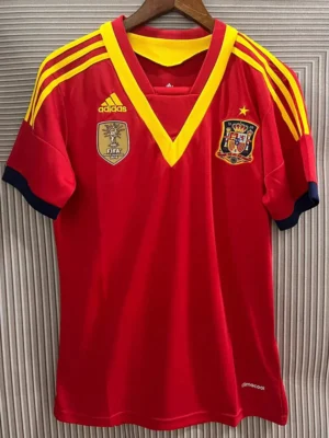 Spain 2013/14 Retro Home Jersey Fan Version - Front View Spain 2013/14 Retro Home Jersey Fan Version - Front View | KFCOOL