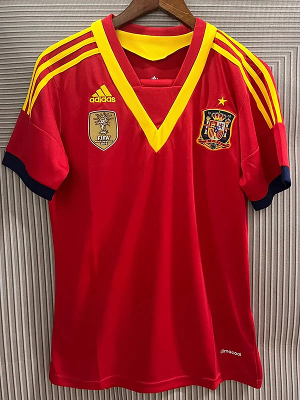 Spain 2013/14 Retro Home Jersey Fan Version - Front View Spain 2013/14 Retro Home Jersey Fan Version - Front View | KFCOOL