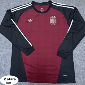 Spain 2026/27 Goalkeeper Brown Long Sleeve Jersey Fan Version - Front View | KFCOOL