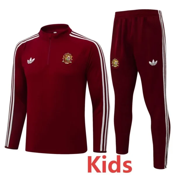 Spain 2026/27 Kids Half Pull Tracksuit - Front View | KFCOOL