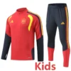Spain 2026/27 Red Kids Half Pull Tracksuit - Front View | KFCOOL