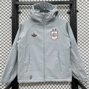 Spain 2026/27 Sky Blue Outdoor Jacket - Front View | KFCOOL