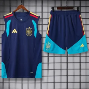 Spain 2026/27 Royal Blue Sleeveless Shorts - Front View | KFCOOL